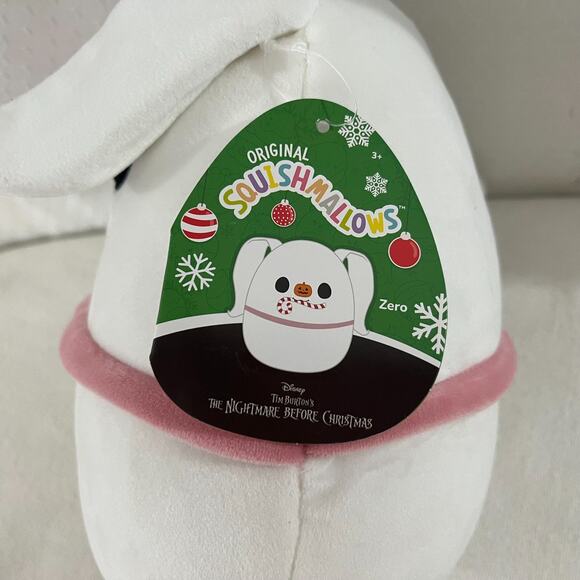 Squishmallows Disney Nightmare Before Christmas Zero with Candy Cane (8 inch) - Picture 3 of 5